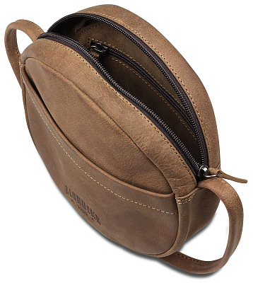 Сумка женская KLONDIKE YUKON «Chloe», натуральная кожа в светло-коричневом цвете, 20 х 20 х 5 см