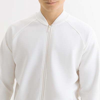 Толстовка на молнии, унисекс TORRES белая, размер XXXL