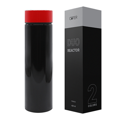 Термос Reactor duo black с датчиком температуры (черный с красным)