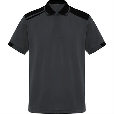 Футболка поло SAMURAI мужская, СВИНЦОВЫЙ/ЧЕРНЫЙ XL (Свинцовый/черный)