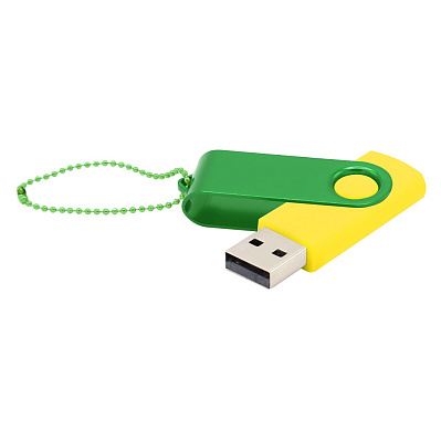 Флешка Designer To Go 2.0 USB 16Gb  (Желтый/зеленый)