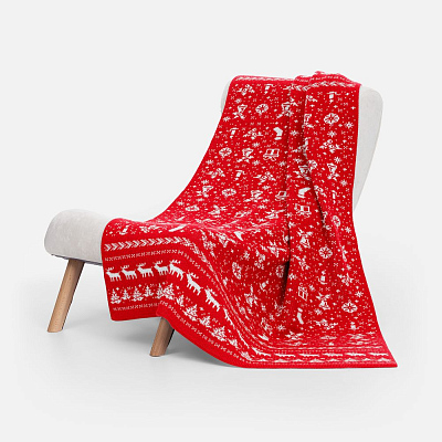 Плед Holidale  с молочным (Красный)