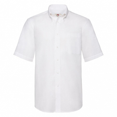 Рубашка мужская SHORT SLEEVE OXFORD SHIRT 130  (Белый)