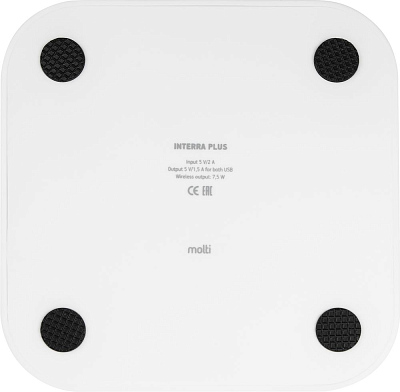 Беспроводное зарядное устройство Interra Plus, белое