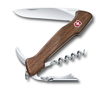 Нож перочинный VICTORINOX Wine Master, 130 мм, 6 функций, с фиксатором, рукоять из оливкового дерева (Коричневый)