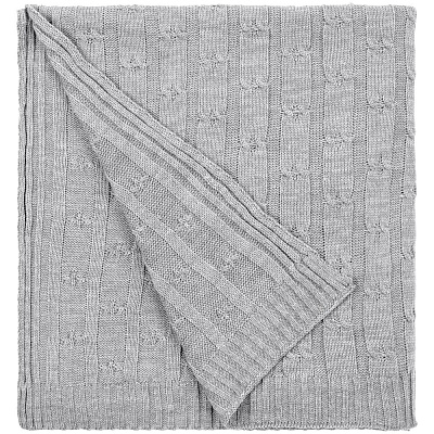 Плед Trenza, светло-серый (Серый)