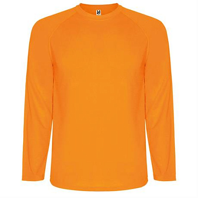 Спортивная футболка MONTECARLO L/S мужская, ФЛУОРЕСЦЕНТНЫЙ ОРАНЖЕВЫЙ XL (Флуоресцентный оранжевый)