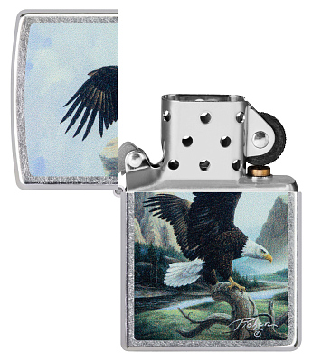 Зажигалка ZIPPO Linda Picken с покрытием Street Chrome, латунь/сталь, серебристая, 38x13x57 мм