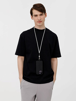 Шнурок для бейджа Tube Metal, серый