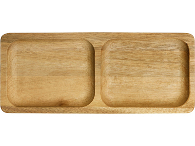 Менажница из акации с двумя секциями Almond