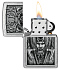 Зажигалка ZIPPO Barbarian Design с покрытием Street Chrome, латунь/сталь, серебристая, 38x13x57 мм - Фото 3