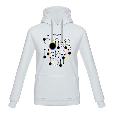 Толстовка с капюшоном No drugs, белая