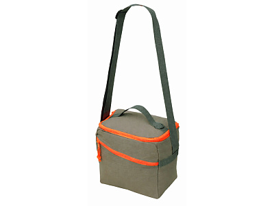 Изотермическая сумка-холодильник Neo Classic c контрастной молнией (Серый/оранжевый)