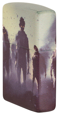 Зажигалка ZIPPO Zombie Design с покрытием 540 Matte, латунь/сталь, белая, матовая, 38x13x57 мм