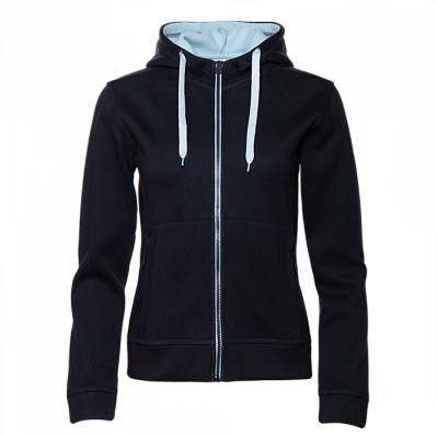 Толстовка женская STAN с капюшоном на молнии сэндвич 320, 19 (Тёмно-синий)