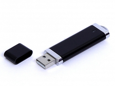 USB 3.0- флешка промо на 32 Гб прямоугольной классической формы (Черный)