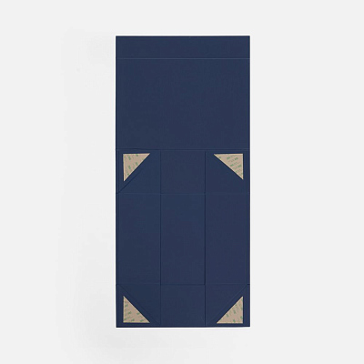 Коробка складная Quadra Fold, темно-синяя