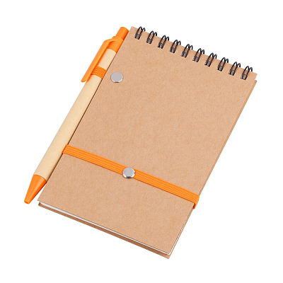 Блокнот с ручкой "Papyrus", оранжевый