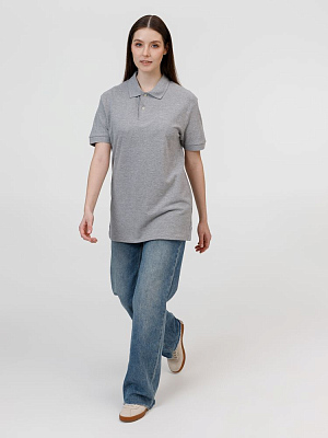 Рубашка поло унисекс Pacific, серый меланж