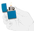 Зажигалка ZIPPO Classic с покрытием Sapphire™, латунь/сталь, синяя, глянцевая, 38x13x57 мм - Фото 3