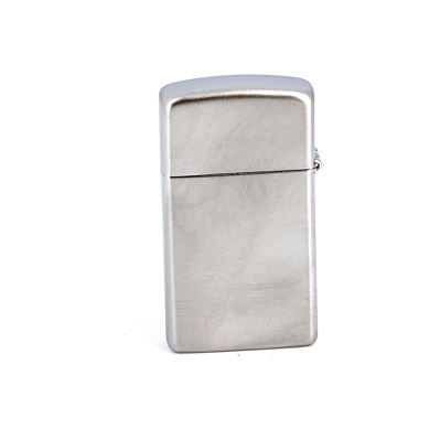 Зажигалка ZIPPO Slim® с покрытием Satin Chrome™, латунь/сталь, серебристая, матовая, 29x10x60 мм (Серебристый)