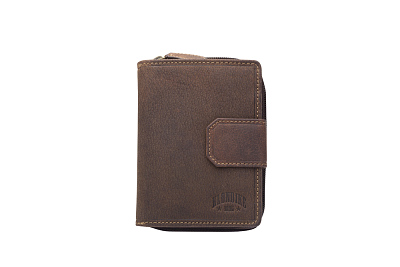 Бумажник женский KLONDIKE «Wendy», натуральная кожа в темно-коричневом цвете, 10 х 13,5 см (Коричневый)