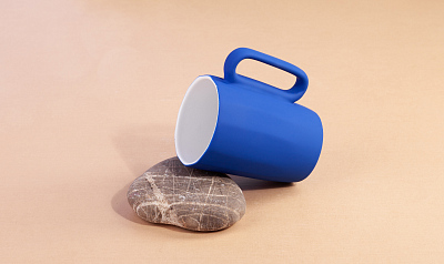 Кружка керамическая "Calypso" 250 мл, покрытие soft touch, синий