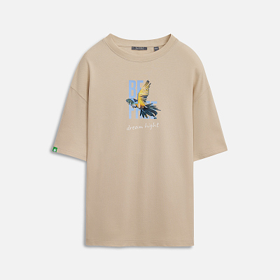 Футболка унисекс премиум Аура (Aura), бежевый