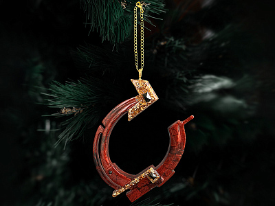 Елочная игрушка Подкова