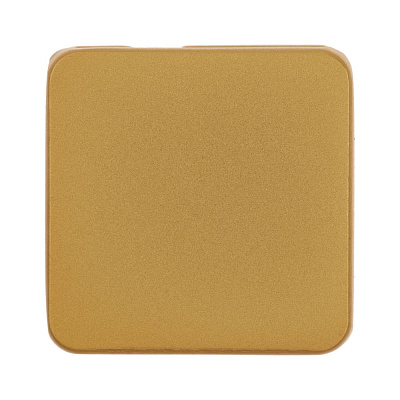 Квадратный шильдик на резинку Direct, матовый золотистый (Золотистый)