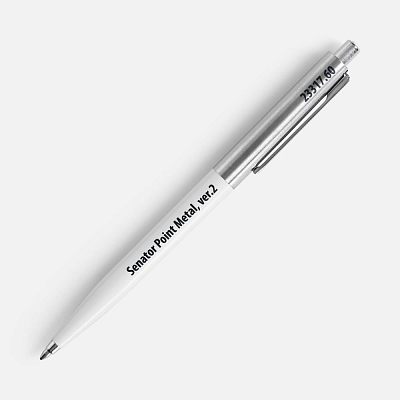 Ручка шариковая Senator Point Metal, ver.2, белая