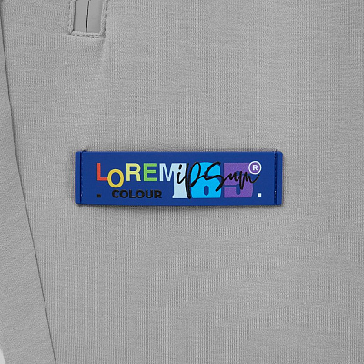 Лейбл из ПВХ Dzeta, S, синий