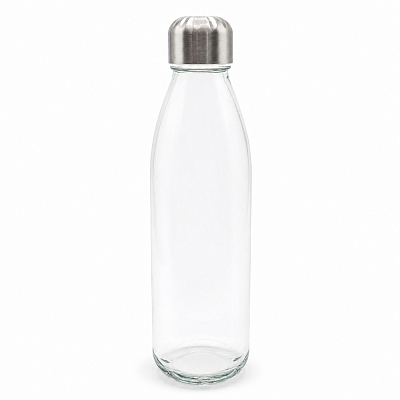 Бутылка стеклянная с манжетой и держателем Glassy, красная