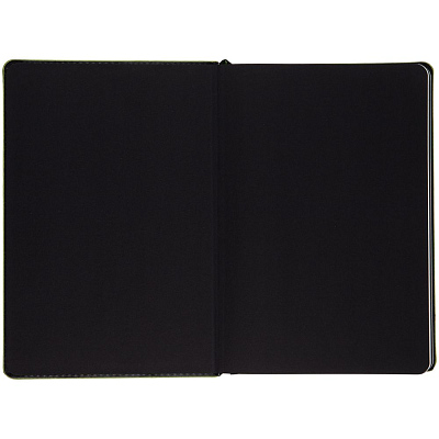 Ежедневник Alanis, недатированный, черный с зеленым