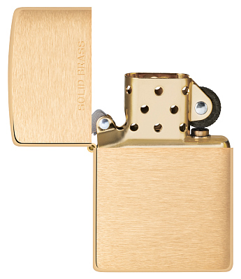 Зажигалка ZIPPO с покрытием Brushed Brass, латунь/сталь, золотистая, матовая, 38x13x57 мм