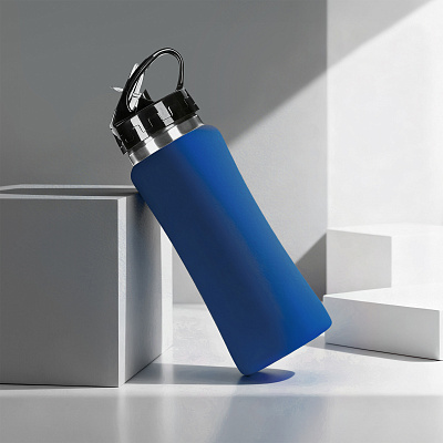 Бутылка для воды Bottle C1, soft touch, 600 мл (Тёмно-синий)