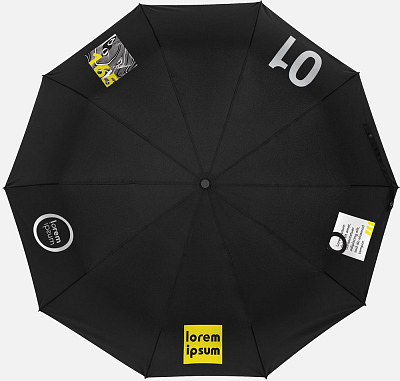 Зонт складной Cloudburst в подарочной упаковке, черный