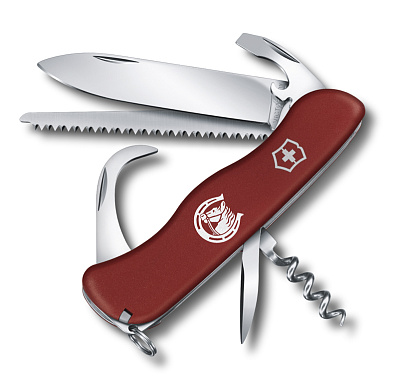 Нож перочинный VICTORINOX Equestrian, 111 мм, 12 функций, с фиксатором лезвия  (Красный)