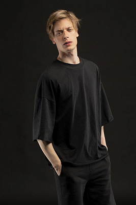 Футболка унисекс оверсайз T1, синяя (Чёрный)