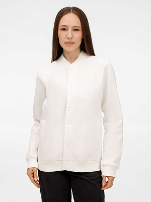 Бомбер унисекс AtmosWear, молочно-белый