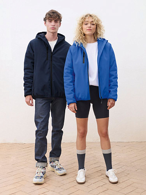 Куртка софтшелл с капюшоном мужская Falcon Men, темно-серая