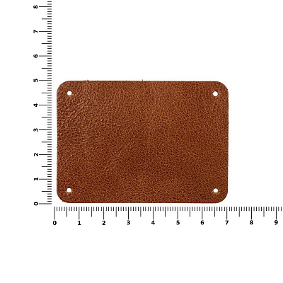 Лейбл кожаный Beta, XL, горчичный