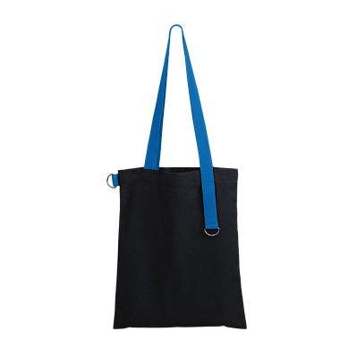 Шоппер Superbag black (чёрный с голубым) (Черный с голубым)