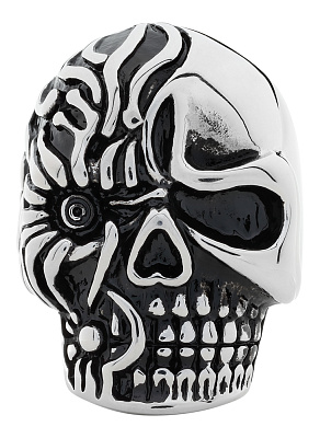 Кольцо ZIPPO, серебристое, в форме черепа, нержавеющая сталь, диаметр 20,4  мм (Серебристый)