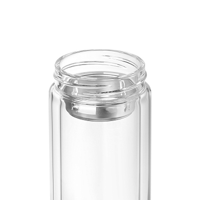 Бутылка стеклянная с двойными стенками Аравия (Aravia), синяя