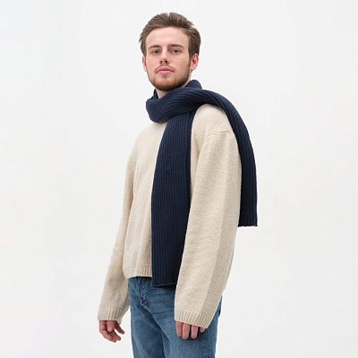 Шарф Форгес (Forges) вязаный, синий