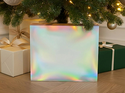 Подарочная коробка с голографическим шубером Aurora, XL