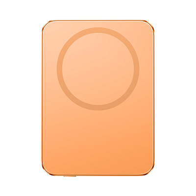 Беспроводной магнитный ПЗУ Xiaomi UltraThin Magnetic Power Bank 5000 15W, оранжевый