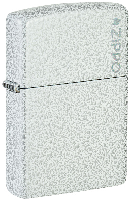 Зажигалка ZIPPO Classic с покрытием Glacier, латунь/сталь, белая, матовая, 38x13x57 мм