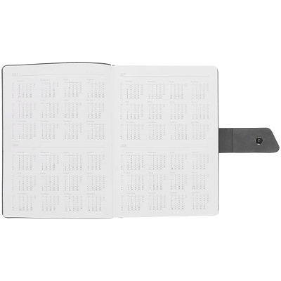 Ежедневник Boom, недатированный, черный с серым